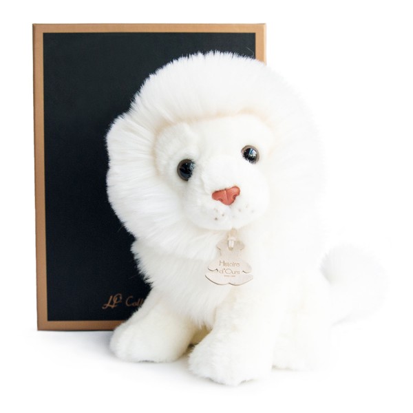 Peluche Les Authentiques : Lion blanc 20 cm - Histoire-HO2603