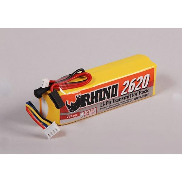 Rhino 2620mAh 3S 11.1v Batterie Li-Po Décharge lente. - CHI-R2620-TX-3