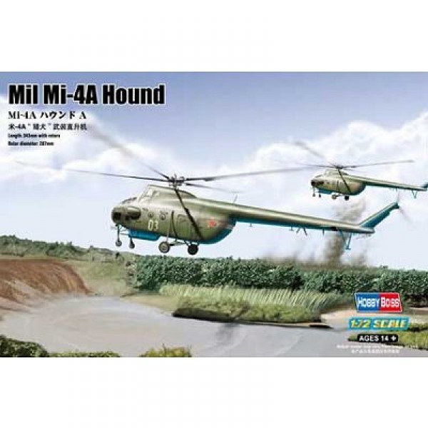 Maquette hélicoptère : Mil Mi-4A Hound  - Hobbyboss-87226