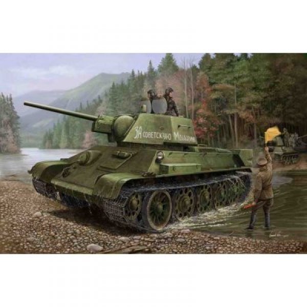 Maquette Char : Russia T-34/76 Model 1943 Factory N°112 Tank - Hobbyboss-84808