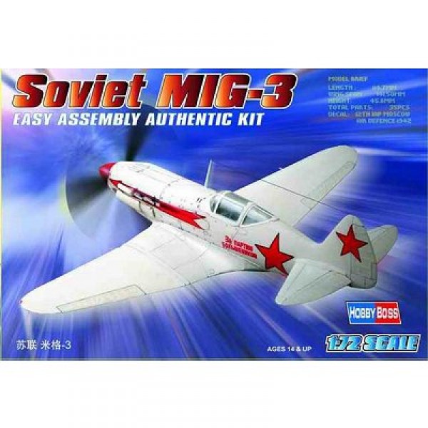 Aircraft model: Soviet MIG-3 - Hobbyboss-80229
