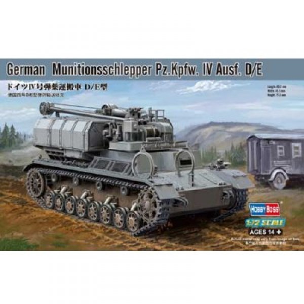 German Munitionsschlepper Pz.Kpfw. IV Ausf. D/E- 1:72e - Hobby Boss - Hobbyboss-82907