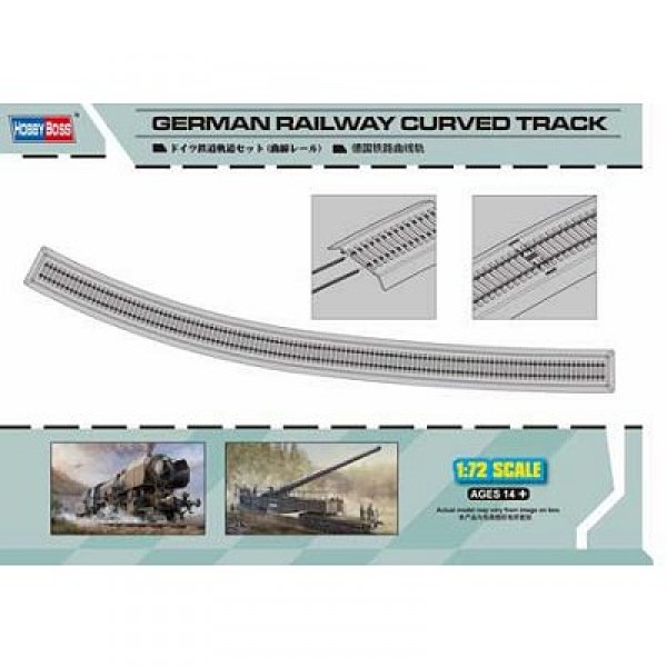 German Railway Curved Track - 1:72e - Hobby Boss - Hobbyboss-82910