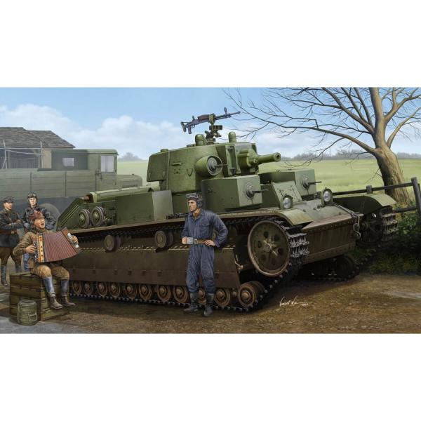 Maquette char : Soviet T-28 Medium Tank (Cone Turret) - HobbyBoss-83855