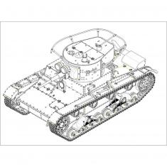 Maqueta de tanque: Tanque de infantería ligera soviético T-26 Mod.1935