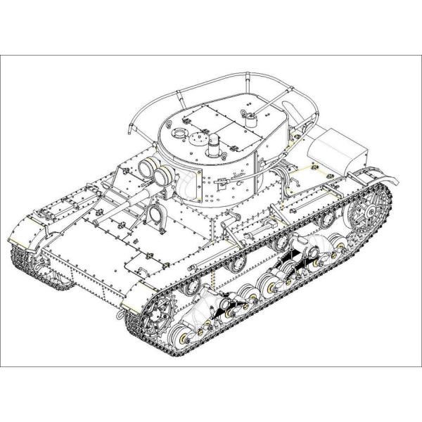 Maquette char : Soviet T-26 Light Infantry Tank Mod.1935 - HobbyBoss-82496