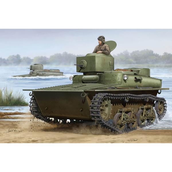Maquette char : char amphibie Soviet T-37 Amphibious Light Tank-Early - HobbyBoss-83818