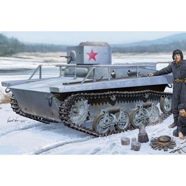 Modellpanzer: Sowjetischer Amphibienpanzer T-37TU Command Tank - HobbyBoss-83820