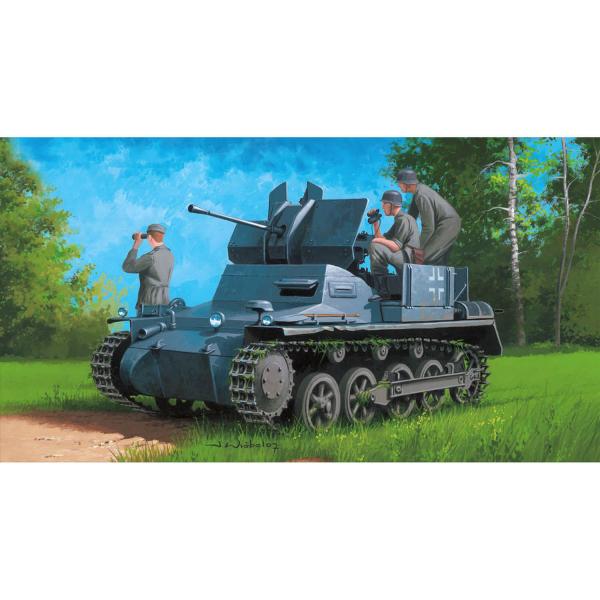 German Flakpanzer IA w/Ammo.Trailer - 1:35e - Hobby Boss - HobbyBoss-80147