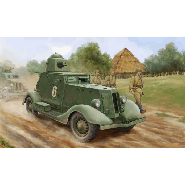 Maquette véhicule militaire : Voiture blindée soviétique BA-20 Mod.1937 - HobbyBoss-83882