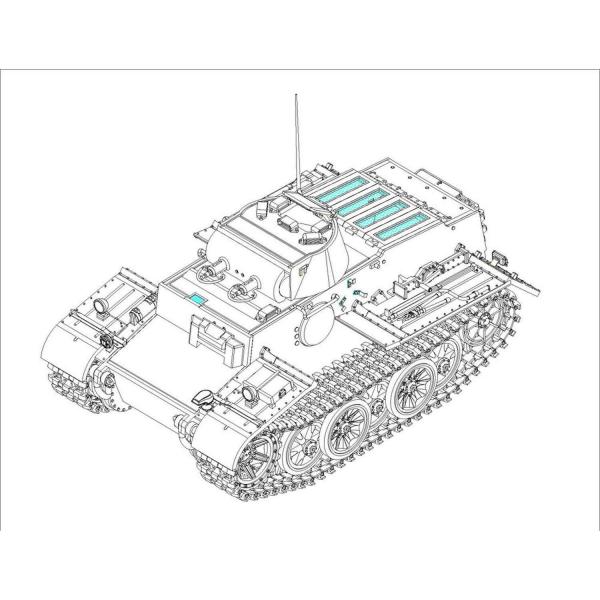 Maquette char :  German Pzkpfw.I Ausf.F (VK1801)-Late - HobbyBoss-83805