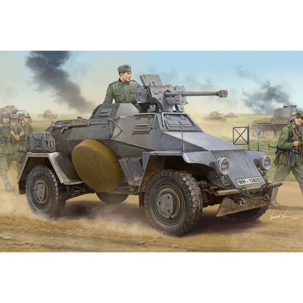 Maquette véhicule militaire : German Le.Pz.Sp.Wg (Sd.Kfz.221)Panzerwag - HobbyBoss-83813
