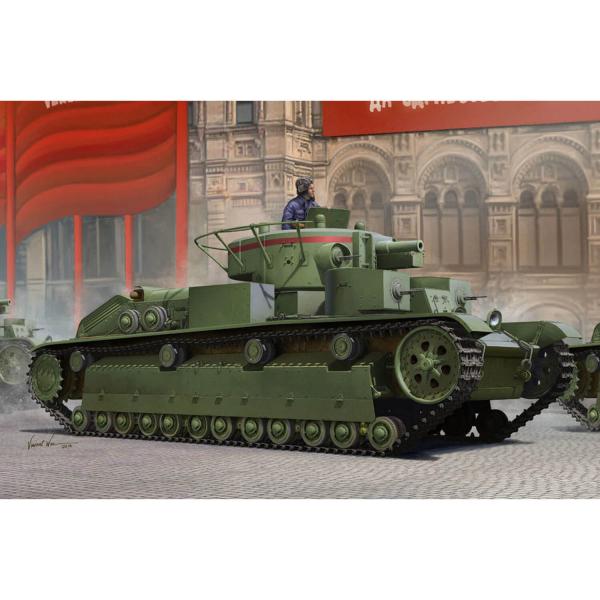 Maquette char : Char moyen soviétique T-28 (début production) - HobbyBoss-83851