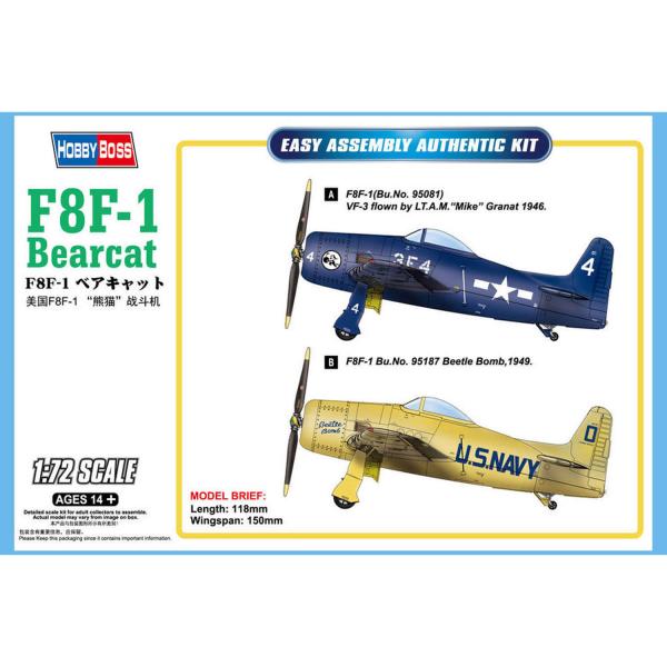 F8F-1 Bearcat - 1:72e - Hobby Boss - HobbyBoss-87267
