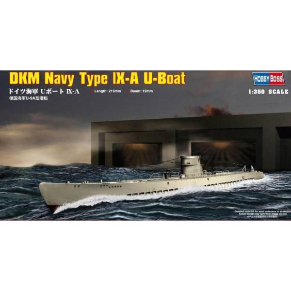 DKM Navy Type IX-A U-Boat - 1:350e - Hobby Boss - HobbyBoss-83506