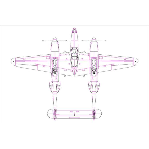 Maquette avion : P-38L-5-L0 Lightning - HobbyBoss-80284