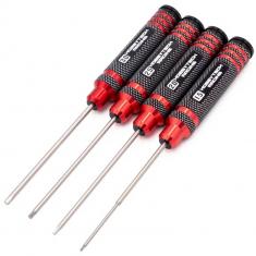 Kit de 4 tournevis ALLEN 1.5 / 2 / 2.5 / 3mm : Rouge et Noir