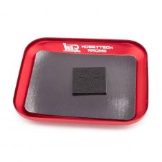 Plateau magnétique en aluminium rouge (105 * 85 mm)