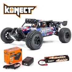 Pack : Desert Buggy DB8 Brushed RTR Rouge Batterie + chargeur