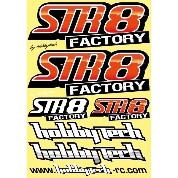 Planche stickers STR8 Factory - HobbyTek - STICK-STR8-FACT