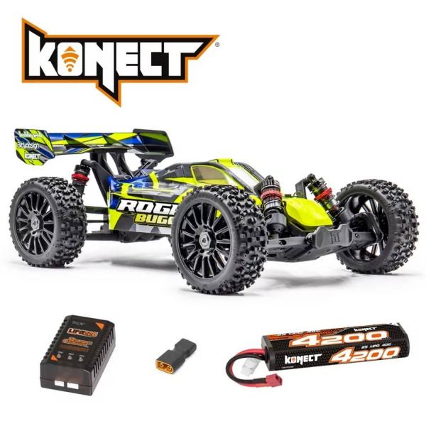 ROGUE Buggy 1/8ème Brushless Jaune-PACK accus et chargeur - 1.ROGB.YE.RTR-PACK