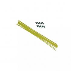 Tube antenne 30cm jaune fluo avec capuchon silicone - HobbyTek