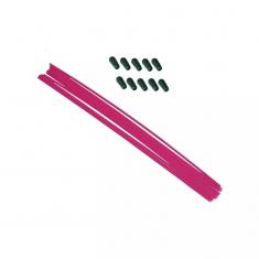 Tube antenne 30cm rose fluo avec capuchon silicone - HobbyTek