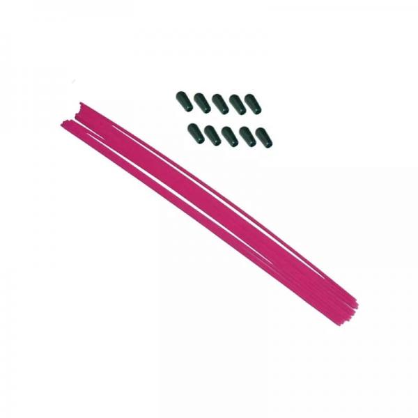 Tube antenne 30cm rose fluo avec capuchon silicone - HobbyTek - HT-520001P