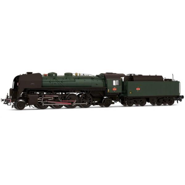 Hornby locomotive à vapeur SNCF 141.R.1155, verte, avec tender à grande capacité, période III HO 1:8 - HJ2277
