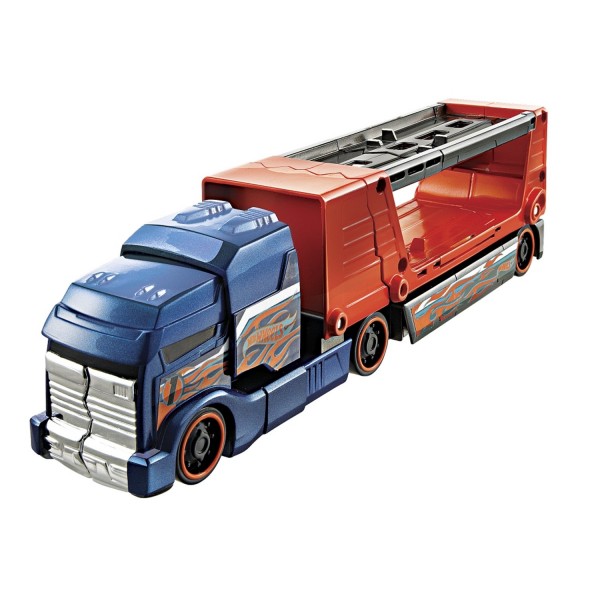 Transporteur Super Crash Hot Wheels : Camion orange et bleu - Mattel-Y1868-Y0177