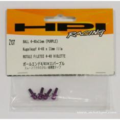 HPI Rotule Filetee 4-40 Violet (4)