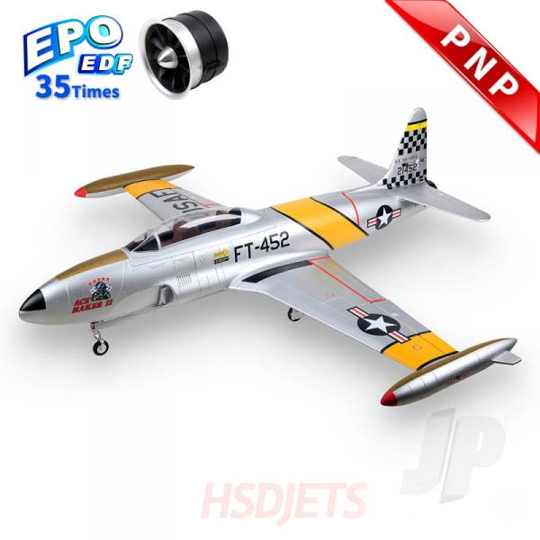 T-33 120mm EDF 12S Foam Jet Yellow Ribbon (PNP) - HSDJets - HSDA52020204J
