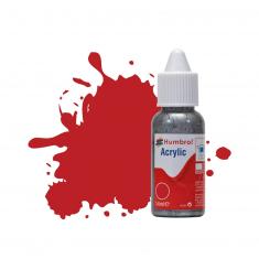 Peinture Humbrol Acrylic DROPPER BOTTLE 14ml 60 Scarlet - Matt - Humbrol