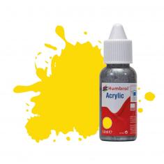 Peinture Humbrol Acrylic DROPPER BOTTLE 14ml 69 Yellow - Gloss - Humbrol