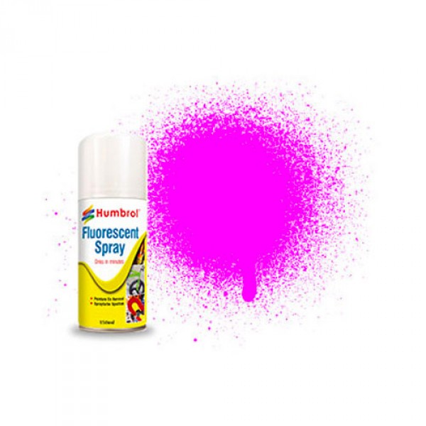 Spray fluorescent acrylique 150 ml : Rose - Humbrol-AD6202