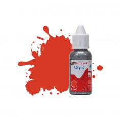 Peinture Humbrol Acrylic DROPPER BOTTLE 14ml 174 Signal Red - Satin - Humbrol