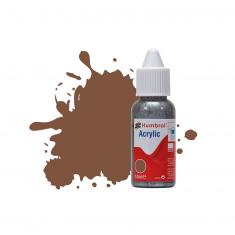 Peinture Humbrol Acrylic DROPPER BOTTLE 14ml 186 Brown - Matt - Humbrol