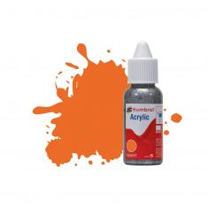 Peinture Humbrol Acrylic DROPPER BOTTLE 14ml 18 Orange - Gloss - Humbrol