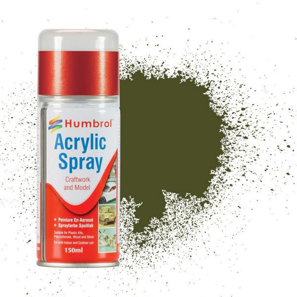 Spray 150 ml : 155 - Olive Terne Mat - Humbrol-AD6155