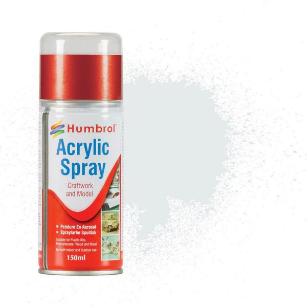 Bombe Acrylique 150 ml : 191 - Argent chrome - Humbrol-AD6191