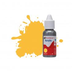 Peinture Humbrol Acrylic DROPPER BOTTLE 14ml 24 Trainer Yellow - Matt - Humbrol