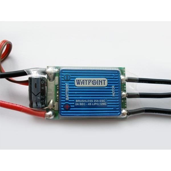 Waypoint Speed Controller 25A, 4S With 2A BEC - W-EBLESC-25 - HYP-W-EBLESC-25