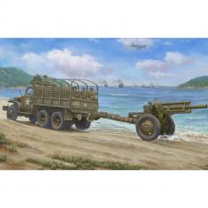 Militärfahrzeugmodell: USA CCKW-352 Maschinengewehr-Turmversion und M2A1 105MM Haubitze