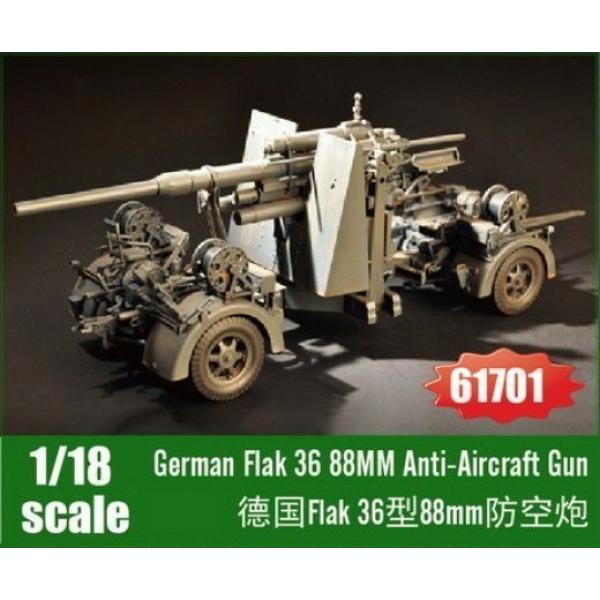 German Flak 36 88MM Anti-Aircraft Gun - 1:18e - I LOVE KIT - 61701