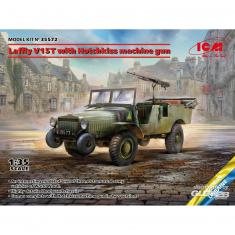 Modelo de vehículo militar: Laffly V15T con ametralladora Hotchkiss