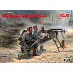Figures: 2 German figures and WWI MG08