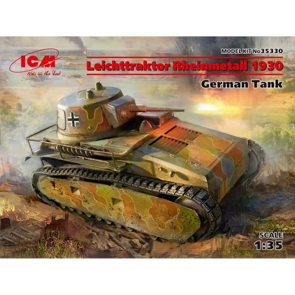 Maqueta de tanque: Leichttraktor Rheinmetall 1930 (tanque alemán) - ICM-35330