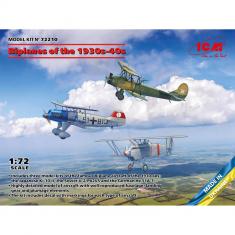 Flugzeugmodell: Doppeldecker aus den 1930er und 1940er Jahren