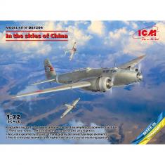 Maqueta de aviones militares : En los cielos de China (Ki-21-Ia, dos Кі-27а)