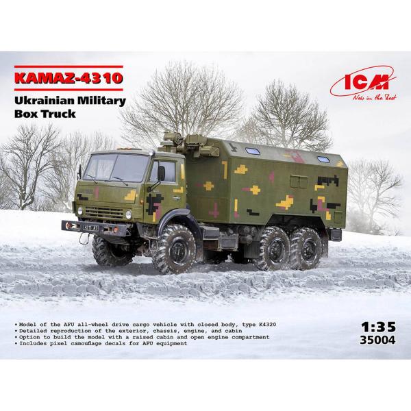 Maquette camion militaire : Kamaz-4310 ukrénien - ICM-35004